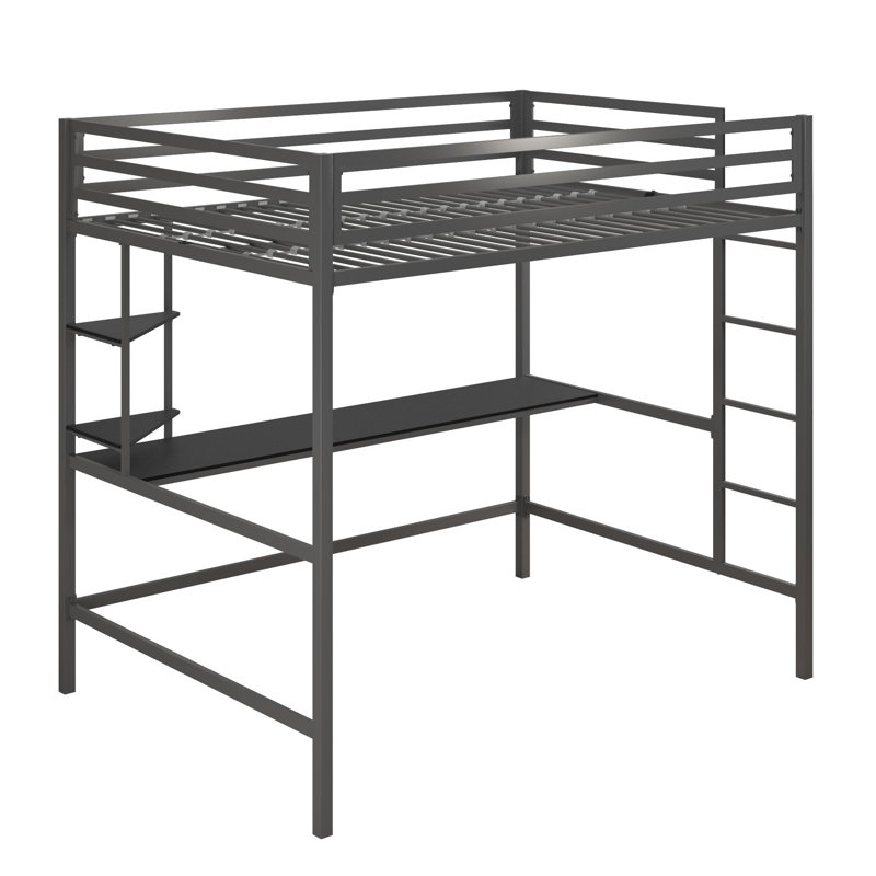 Novogratz Maxwell Metal Loft Bed with BuiltinDesk by Novogratz & Reviews Wayfair